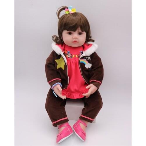 58cm Silicone Reborn Baby Doll Toys Princess Toddler Babies Like Alive lol reborn adorable girl kids birthday gifts play house