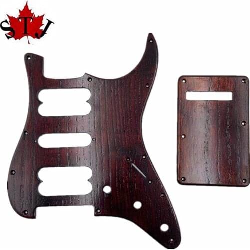 Ailanthus wood STRAT GUITAR HSH Pickguard and back caver Backplate