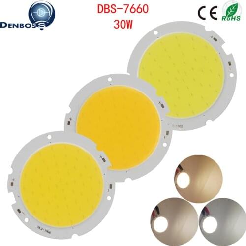Allcob 76mm 60mm 30W Round LED COB Light Source DC 100LM/W High Power Module COB Warn Nature White for downlight