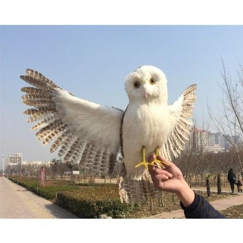 Big new creative simulation owl model foam& furs wings owl toy gift about 70x40cm 1152
