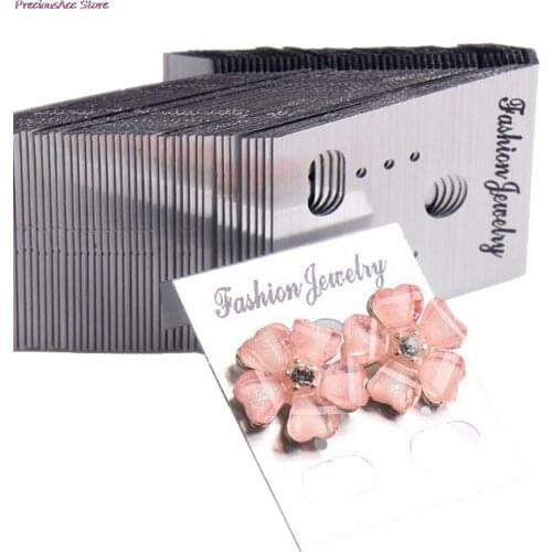 100 Pcs Professional Cards Jewelry Holder Plastic Earring Ear Studs Display Hang