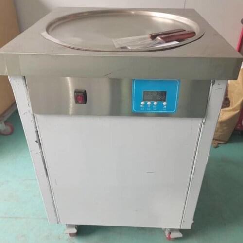 Stainless Steel 110v 220v Electric 50cm Square Auto Fried Ice Cream Machine Roll Ice Cream Maker Fry Yogurt Machine