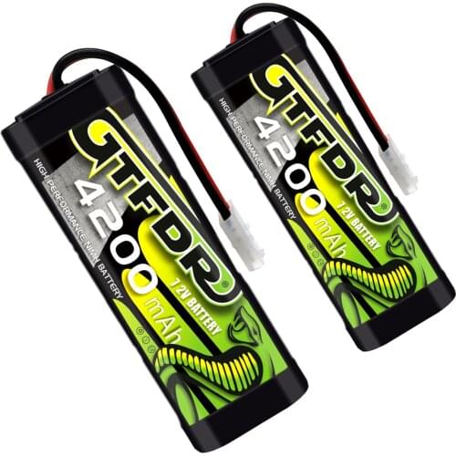 GTFDR 7.2V 4200mAh RC Car Battery High Power NiMH Battery Tamiya Connector for RC Car Truck LOSI Associated HPI Kyosho
