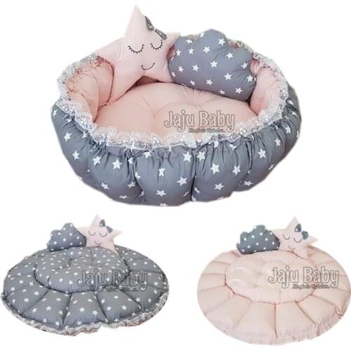 Jaju Baby Gray Star Resealable Play Mat Baby Nest Maternal Side, Baby Sunbed, Baby Play Mat