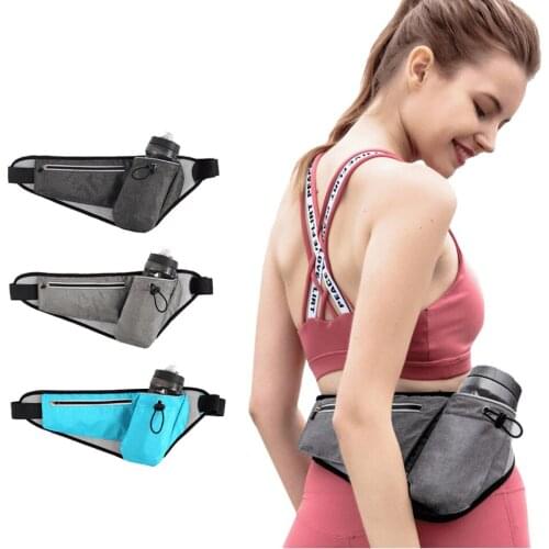 KoKossi Running Waist Belt Bag Marathon With Water Bottle For Phone Pocket Sports Trail Running Bag Men Women Fanny Pack