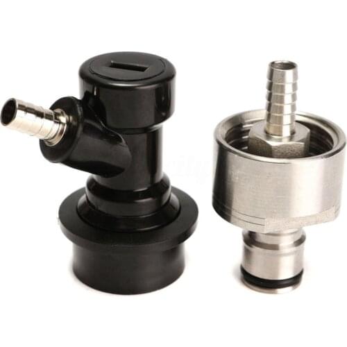 Stainless Carbonation Cap & Carbonator Liquid Ball Lock Disconnect 1/4"Barb