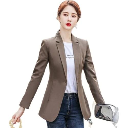 Korean autumn sports jacket womens oversized clothing Plaid sports jacket office womens jacket spring oversized clothing
