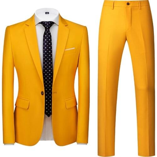 Jacket+ Pants ) New Fashion Boutique Plaid Casual Business Mens Suit Groom Wedding Dress Performance Tuxedo mens clothing