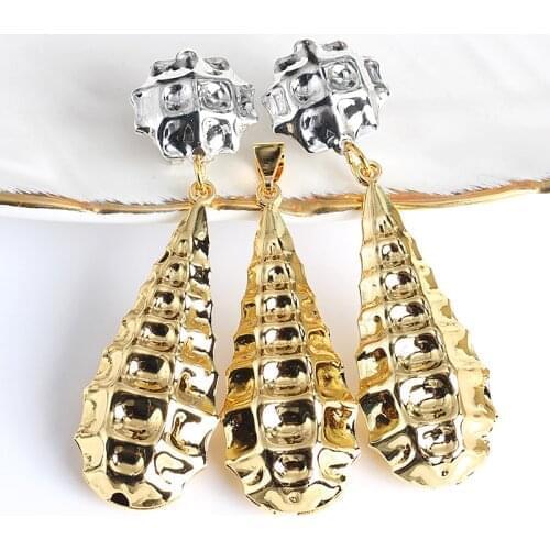 Fashion Jewelry Bohemia Jewelry Sets For Women Earrings Necklace Pendant Flower Jewelry For Engagement Round Jewelry Findings