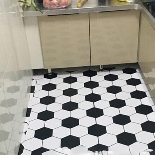 Kitchen Floor Stickers Bathroom Floor Tile Stickers Waterproof And Wear-Resistant Self-Adhesive Tile Floor Bathroom Renovation W