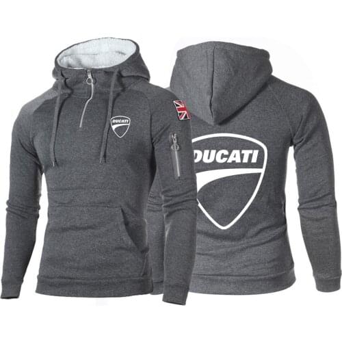 Latest Ducati Logo 2021 Autumn New Mens Sports and Leisure Running Comfortable Hoodies Casual Hooded Comfortable Coats