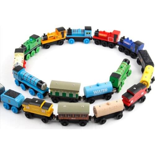 New Emily Wood Train Magnetic Wooden Trains Model Car Toy Compatible with Brio Brand Tracks Railway Locomotives Toys for Child