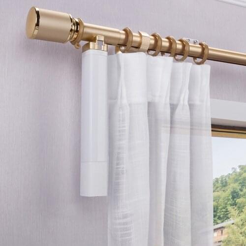 2021 New Smart Control Motorized Curtain Track Rod for Grommet Top Hard-Wired Rechargeable or Wi-Fi Motor Customized Size