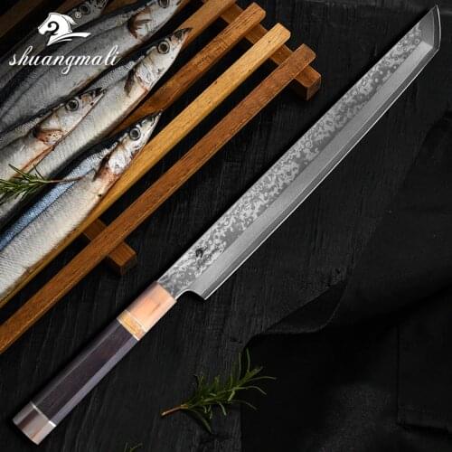 11 Inch Salmon Filleting Knife VG10 Damascus Steel Japanese Chef Sashimi Knives Utility Cleaver Fish Yanagiba Sushi Knife