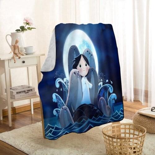 Custom Song Of The Sea Throw Blanket Personalized Blankets On For The Sofa/Bed/Car Portable 3D Blanket For Kid Home Textiles