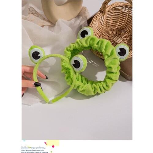 Oaoleer Funny Frog Makeup Headband Wide-brimmed Elastic Hairbands Cute Girls Hair Bands Women Hair Accessories Hairband