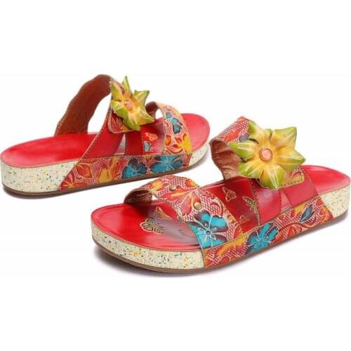 YourSeason Ladies Slippers Sandals Genuine Leather Outside Slides Handmade Women Summer 2021 Leisure Shoes