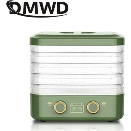 5 Trays Dried Fruit Air Dryer Multifunction Meat Vegetable Herb Drying Machine Digital Timer Temperature Control Food Dehydrator