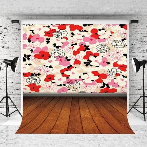 VinylBDS Retro Floral Photo Backgrounds Photography Props Wood Floor Background Studio Backdrops For Photography fotografia