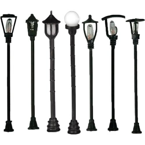 Military Miniature Model Garden Lamps HO Scale 1:100 Layout Garden Lights Lamppost Landscape