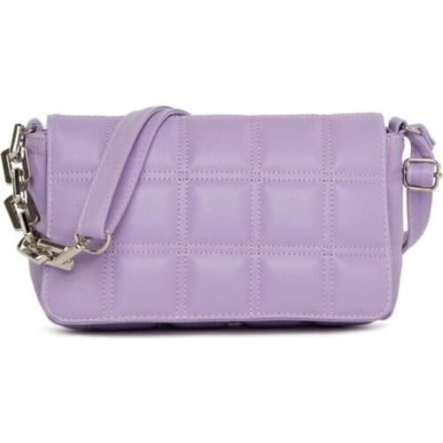 Womens Lilac Square Embroidered Hand And Shoulder Bag Knock You My Door Edas Bag