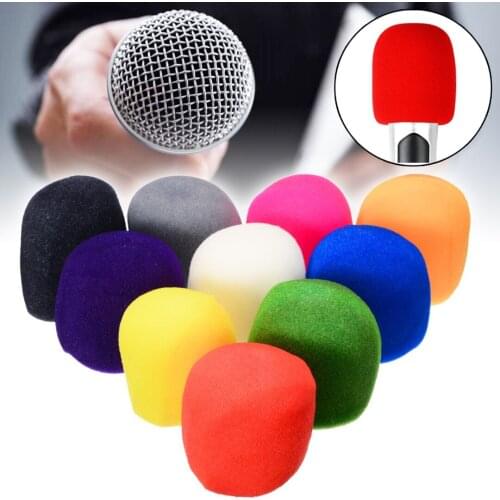 10Pcs Multi Color 38mm Microphone Foam Cover Windscreen Foam Mic Cover Stage Microphone Replace Sponge New