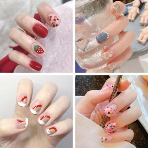 200set/lot 14pcs/set Mix Styles Aguacate Nail Sticker All Posted Water-proof Strawberry Rainbow Cat Eye Nail Wrap Art HA1825