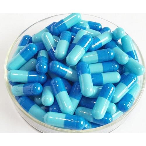 2,000pcs 0# !Blue-Light Blue colored capsules,gelatin empty capsules size 0 (joined or seperated capsules available! )