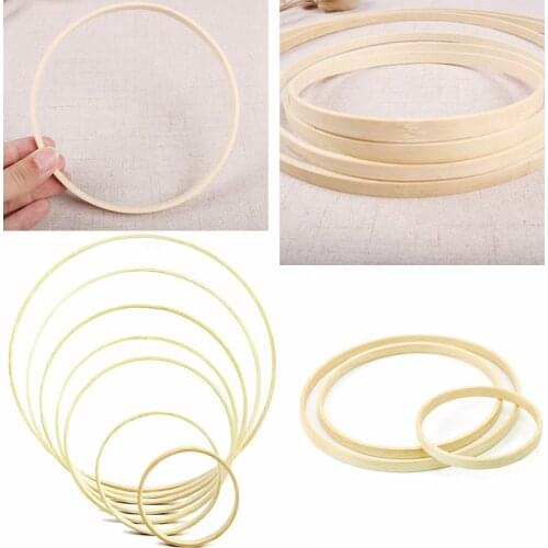 5pcs 9-30cm Wooden Frame Hoop Circle Embroidered Hoop Tool Bamboo Circle Wedding Party Home Garden DIY Flower Wreath Decorations