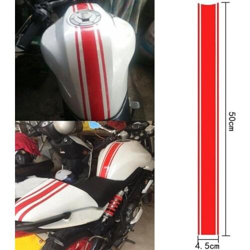 ANPWOO 50cm*4.5cm Car and Motorcycle Stickers DIY Fuel Tank Cap Reflective Stickers Pinstripe Racing Fuel Tank Stickers