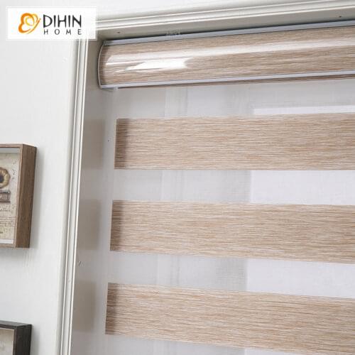 Free Shipping Full Blackout Zebra Blinds Double Layer Roller Blinds Customized Size Curtains For Living Room