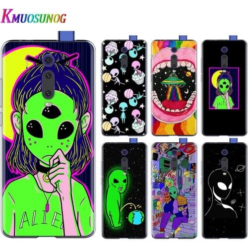 Aesthetics Cartoon alien space For Xiaomi Redmi 9I 9T 9A 9C 9 Prime 8A 8 7A 7 6A 6 5 5A 4X PRO Plus Transparent Soft Phone Case