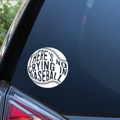 Black/Sliver Theres No Crying In Baseball Boy Sport Sticker Decals Boy Funny Products Cars Styling Vinyl Motorcycle S306