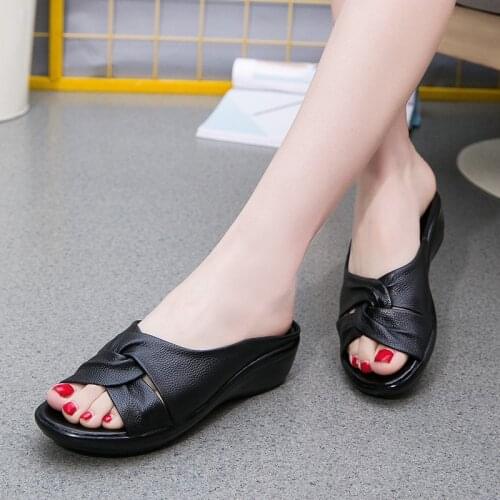 Ladies leather shoes, summer ladies slippers, ladies wedges, ladies casual shoes