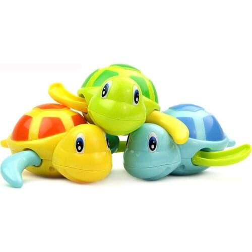 Baby Bath Toys Bathtub Turtle Water Toys Infant Swim Clockwork Tortoise Cartoon Wound-up Chain Animal for Kids