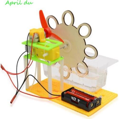 April Du Children Creative Kid Scientific Toys DIY electric bubble machine hand-assembled material puzzle technology toy
