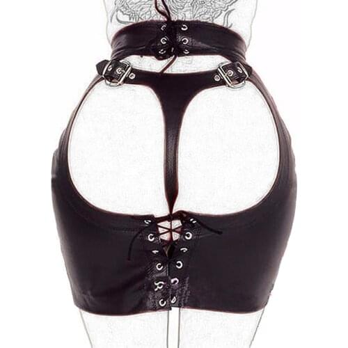 CmaTech Fetish Slave Spanking PU Leather Open Hip Bondage Restraints Erotic Body Harness SM Adult Sex Product Sex Toy Adult Game