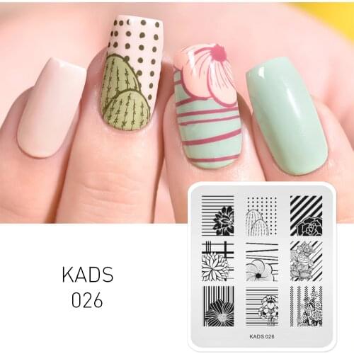 KADS New Arrival Stamping nail Nail Art Print Stamping Plates Nail Template Beauty Stencil Manicure DIY Print nails