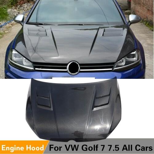 Engine Hood Bonnet for Volswagen VW MK7 MK7.5 Golf 7 7.5 R20 Rline 2014 - 2019 Carbon Fiber Engine Hood