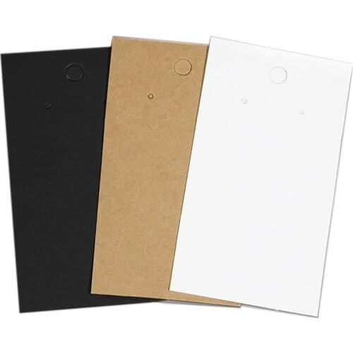 50pcs 5x9cm Earring Display Card Earring Card Holder Blank Kraft Paper Tags Ear Studs Long Drop Card for Jewelry Display Card