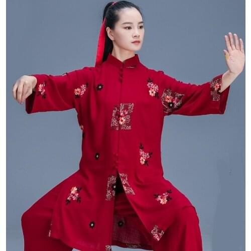 Tai Chi Clothing Set Traditional Chinese Clothing Women Wushu Clothing Kung Fu Uniform Suit Martial Arts Uniform Exercise 12459