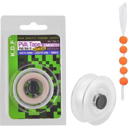 PVA Tape Fishing Feeder Water Dissolve 10mm X 20m Quick Dissolve Tackle Carp Boilies bait Fishing Accessories