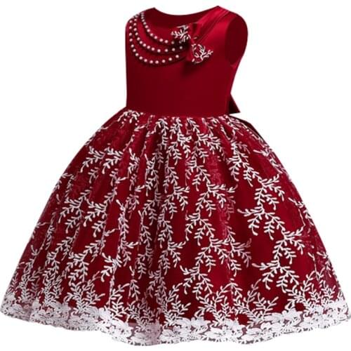 Children Party Princess Dress High quality Girl sequins Embroidered lace Dress Clothes Formal Events Ceremonies Dresses For Girl