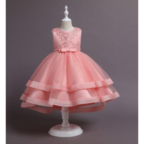 Summer Childrens Birthday Dresses Flower Wedding Party Kids Dresses For Girls Elegant Baby Clothes Princess Dress Vestidos 8Y