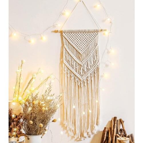 Hot Bohemian Wall Hanging Macrame Geometric Wall Art Tapestry Large Woven Wall Dorm Room Home Decor Hanging Decoration