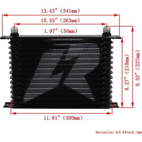 LINESRACING UNIVERSAL 15ROW AN-10AN OIL COOLER Trust Type Black/Blue