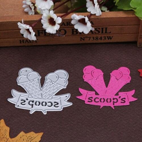 Ice Cream Metal Cutting Die Stencil Template For DIY Embossing Paper Photo Album Gift Cards Making Scrapbooking Craft New Dies