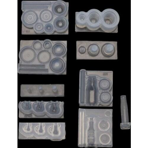 Handmade Mini Hollow Milk Bottles Cup Straw Silicone Epoxy Resin Molds Craft Tools