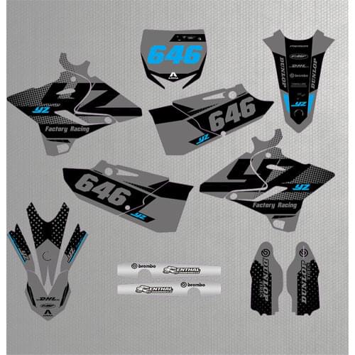 Free custom numbers names Motorcycle 3M Decals Stickers Graphics For YAMAHA YZ250 YZ125 2015 2016 2017 2018 2019 YZ 125 YZ 250