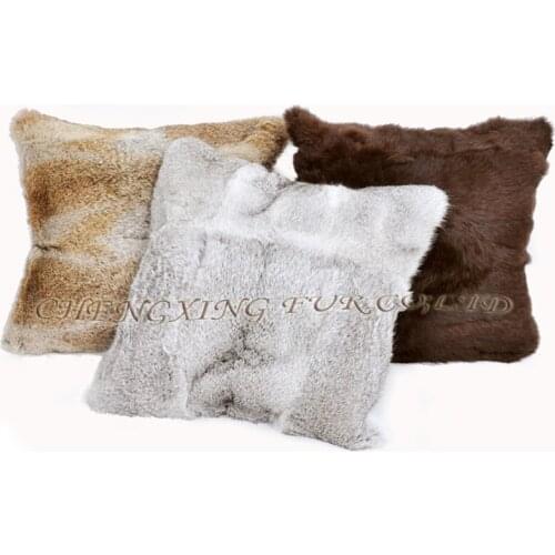 Free Shipping CX-D-73 45X45cm Europe Fashion Real Rabbit Fur Pillow Cover Pillowcase Cushion Cover